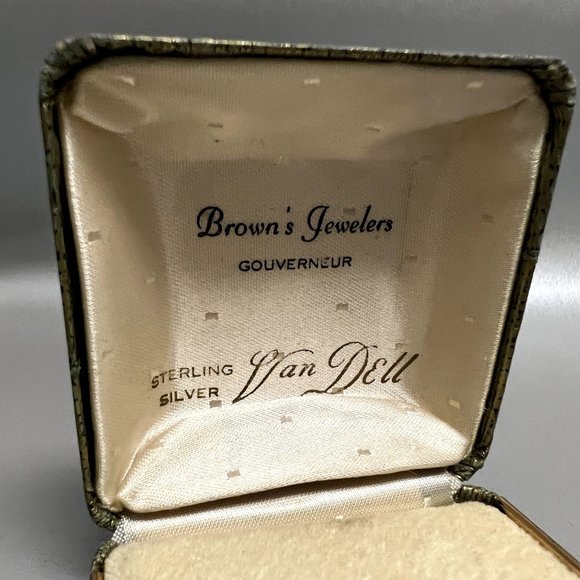 Van Dell Vintage Textured Sterling Silver Screw Back Earring EUC - Picture 5 of 12